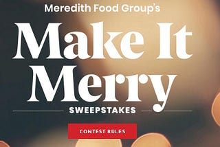 Meredith Food Make It Merry Sweepstakes