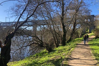 We Walked Across a Bridge From Spain to Portugal