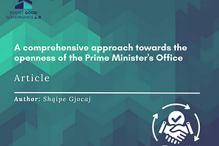 A comprehensive approach towards the openness of the Prime Minister’s Office