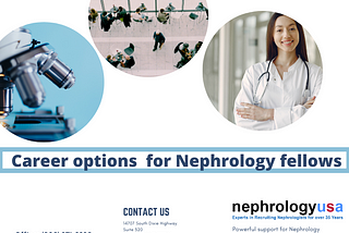 What are the other career options in the market for Nephrology fellows?