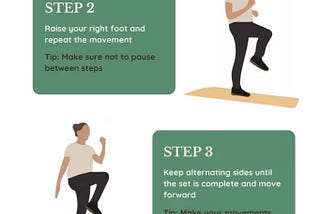 Standing Marches — A Simple Warm Up Exercise