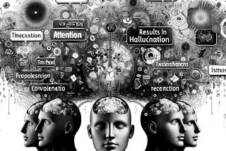 Structure and Dynamics of Multi-Head Attention and Impact On Hallucinations in LLMs