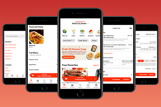 Multiple screen mockups showing conceptual enhancements to DoorDash