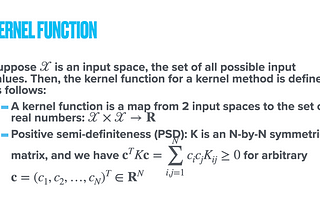 Kernel method —its basics