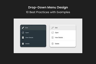 10 Best Practices for Designing Drop-Down Menus