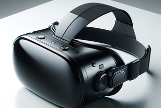 Image of a black virtual reality headset