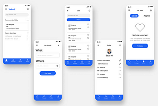 Indeed Job Search App Redesign- a UX case study