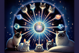 Purring Prosperity: Merging the Law of Attraction with the Mystical Power of Cats and Crystals 🐾✨