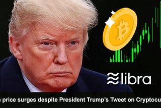 Bitcoin price surges despite President Trump’s Tweet On Cryptocurrency.