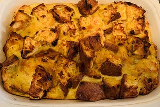 Panettone French Toast Bread Pudding for Christmas Morning