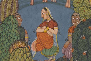 Hanumān Spots Sīta in the Aśoka Grove