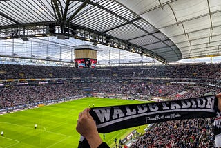 fans im ausverkauften fußballstadion