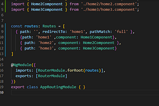 Creating a routing structure in Angular