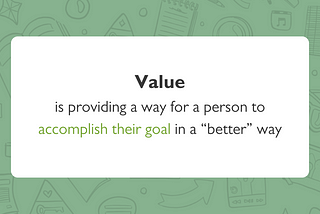 Value definition from caption as text on top of a green background