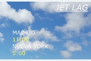 Desfase horario conocido como jet lag