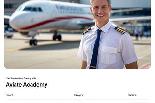 Aviation School Landing Page UI Design