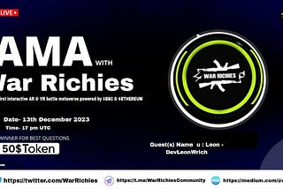 [RECAP] AMA: THE CRYPTO LION TEAM x War-Richies