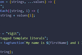 Tagged Template Literals in JavaScript ES6