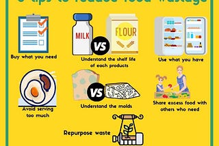 8 tips to reduce food wastage
