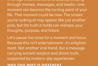 Think Before You Swipe — This Post Could Change Your Life