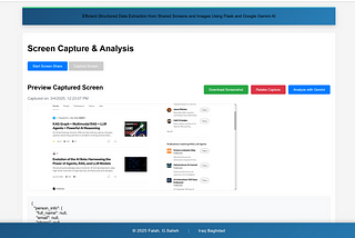 Efficient Structured Data Extraction from Shared Screens and Images Using Flask and Google Gemini…