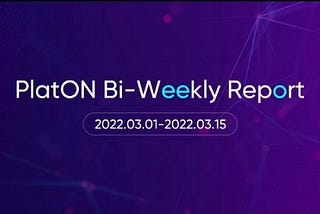 PlatON Rapport bihebdomadaire 0319 | Test interne PlatON pour la version 0.3.0
