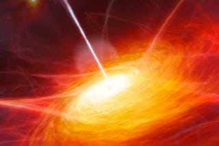 A quasar powered by a supermassive black hole