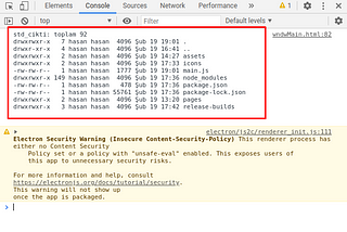 Electron JS ile Shell Komutları Çalıştırmak