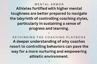 Thriving Under Pressure: The Secret Role of Mental Toughness Against Controlling Coaches