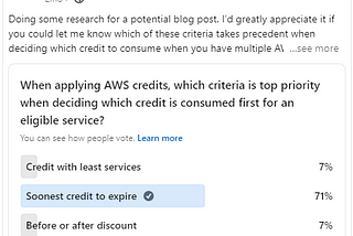 Maximising consumption of AWS credits