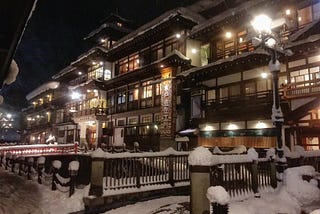 【東北山形・銀山溫泉】靄靄白雪覆蓋的童話世界