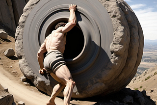 Sisyphus knows about cycling mishaps.