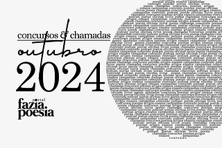 3 concursos e 1 chamada de poesia para outubro de 2024
