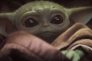 A photo of baby yoda