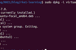 Setting up RKE1 kubernetes cluster on Vagrant machines