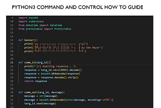 Python3 Command and Control How to Guide