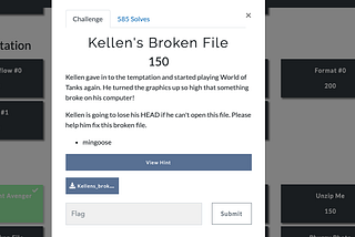 Kellen’s Broken File {NACTF 2019} Reverse Eng