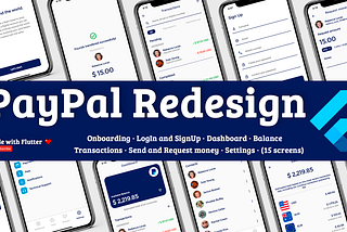 How to create a PayPal (redesign) UI made with Flutter ❤