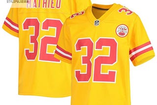 Tyrann Mathieu 32 Kansas City Chiefs Youth Inverted Team Game Jersey Gold