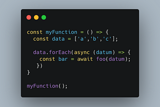 async-await in forEach Javascript