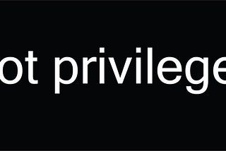 Let’s talk about white privilege