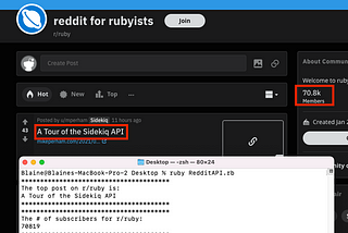 Using Reddit API for Ruby