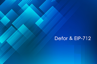 How does Defor use EIP-712 to simplify transaction process