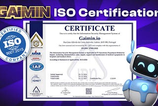 GAIMIN ISO Certification