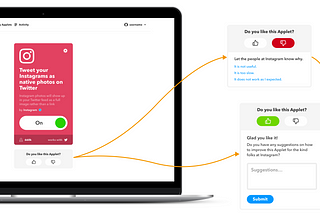 Designing a feedback system for IFTTT