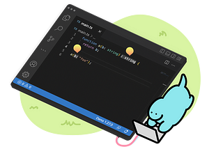 Denosaur playing with VS Code