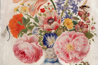 ‘Chinese vase with flowers’ ca. 1670–1680 by Maria Sibylla Merian (1647–1717), Public domain, via Wikimedia Commons