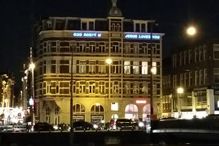 When you enter the city of Amsterdam this is the first you see.