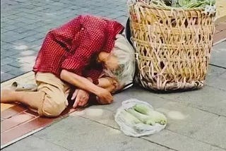 卖青菜的老奶奶