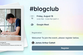 Screen shot of the signup page for the event.